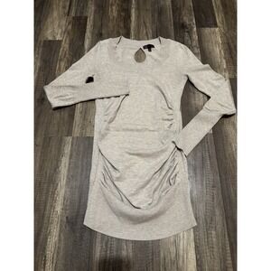T/O Juniors Sweaters‎ Tight Body Dress Size Small Tan Thin Long Sleeve